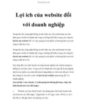 Lợi ích của website đối với doanh nghiệp