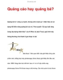 Quảng cáo hay quảng bá