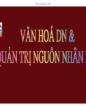 Bài giảng Văn hóa doanh nghiệp và Quản trị nguồn nhân lực