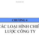 CÁC LOẠI HÌNH CHIẾN LƯỢC CÔNG TY