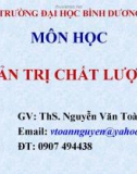 Quản trị chất lượng - Ths. Nguyễn Văn Toàn