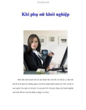 Khi phụ nữ khởi nghiệp