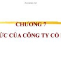 CỔ TỨC CỦA CÔNG TY CỔ PHẦN