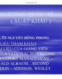 Marketing quốc tế - TS Nguyễn Đông Phong