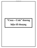 'Coca – Cola' thương hiệu tối thượng