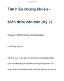 Tìm hiểu chứng khoán và những kiến thức căn bản