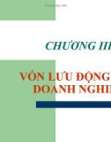 Bài giảng Chương 3: Vốn lưu động của doanh nghiệp