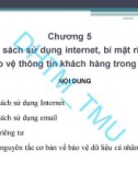 Bài giảng An toàn thông tin và quản trị rủi ro thương mại điện tự: Chương 5 - TS. Chử Bá Quyết