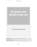 sách hướng dẫn kế hoạch hóa nguồn nhân lực