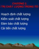 Bài giảng Quản trị chất lượng - Chương 2: Quản trị chất lượng trong tổ chức