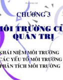 Bài giảng Quản trị học: Chương 3 - Trường Đại học Kinh tế