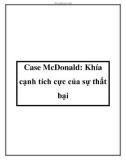 Case McDonald: Khía cạnh tích cực của sự thất bại