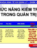 Chức năng kiểm tra trong quản trị