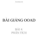 BÀI GIẢNG OOAD - BÀI 4: PHÂN TÍCH