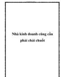 Nhà kinh doanh cũng cần phải chải chuốt