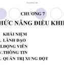 Bài giảng Quản trị học ( TS Trương Văn Sinh) - Chương 7 Chức năng điều khiển