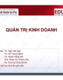 Bài giảng Quản trị kinh doanh: Bài 1 - Ths. Phan Thị Thanh Hoa