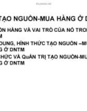 Bài giảng Quản trị kinh doanh thương mại: Bài 3 - PGS.TS. Nguyễn Thừa Lộc