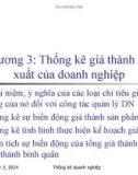 Thống kê giá thành sản xuất của doanh nghiệp