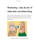 Marketing và cuộc đọ sức về nhận thức của khách hàng