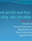 Đánh giá kết quả thực hiện công việc của nhân viên