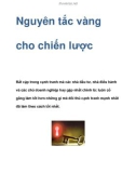 Nguyên tắc vàng cho chiến lược