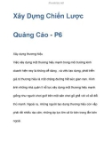 Xây Dựng Chiến Lược Quảng Cáo - P6