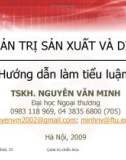 Hướng dẫn làm tiểu luận