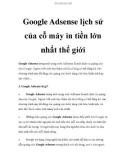 Google Adsense lịch sử của cỗ máy in tiền lớn nhất thế giới