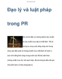 Đạo lý và luật pháp trong PR