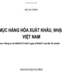 Danh mục hàng hoá xuất khẩu, nhập khẩu Việt Nam: Phần 1