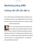 Marketing bằng SMS những vấn đề cần đặt ra