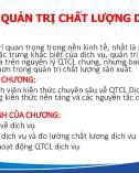 Bài giảng Quản trị chất lượng - Chương 3: Quản trị chất lượng dịch vụ (Năm 2022)