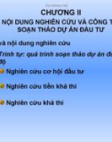 BÀI GIẢNG - LẬP DỰ ÁN - CHƯƠNG II