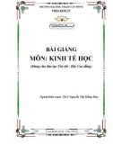 Bài giảng Kinh tế học: Phần 1 - ĐH Phạm Văn Đồng