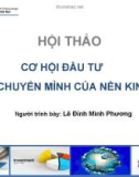 Báo cáo: Cơ hội đầu tư từ sự chuyển mình của nền kinh tế - Lê Đình Minh Phương