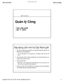 Bài giảng Quản lý công: Các liên minh - Nguyễn Hữu Lam