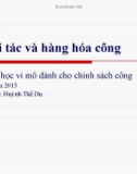 Bài giảng Kinh tế học vi mô dành cho chính sách công - Bài 27: 