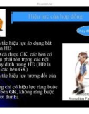 Bài giảng Hiệu lực của hợp đồng