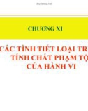 Bài giảng Luật hình sự - Chương 11: Các tình tiết loại trừ tính chất phạm tội của hành vi