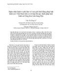 Ngăn chặn hành vi phá thai vì lí do giới tính bằng pháp luật hình sự ở Việt Nam trên cơ sở tiếp thu quy định pháp luật hình sự Cộng hòa Liên bang Đức