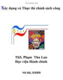 Xây dựng và Thực thi chính sách công