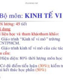 Bài giảng Kinh tế vi mô: Chương 1 - ThS. Võ Thị Thúy Hoa