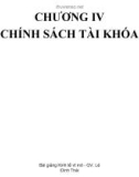 Bài giảng Kinh tế vĩ mô: Chương 4 - Lê Đình Thái