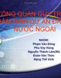 Báo cáo: Tổng quan quy trình thẩm định dự án đầu tư nước ngoài