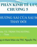 Bài giảng Kinh tế lượng: Chương 5 - TS. Trịnh Thị Hường