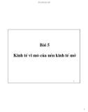 Bài giảng Kinh tế vĩ mô: Bài 5 - ĐH Thăng Long