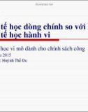 Bài giảng Kinh tế học vi mô dành cho chính sách công: Bài 18 - GV. Huỳnh Thế Du