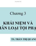 Bài giảng Khái niệm và phân loại tội phạm - TS. Trần Thị Quang Vinh