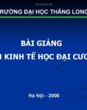 Bài giảng môn kinh tế học đại cương - Bài 11: Các khái niệm cơ bản của kinh tế vĩ mô (Phần 2)